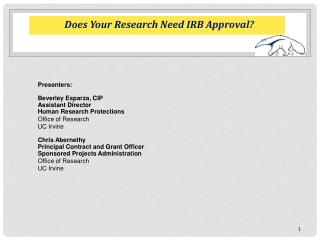 Does Your Research Need IRB Approval?