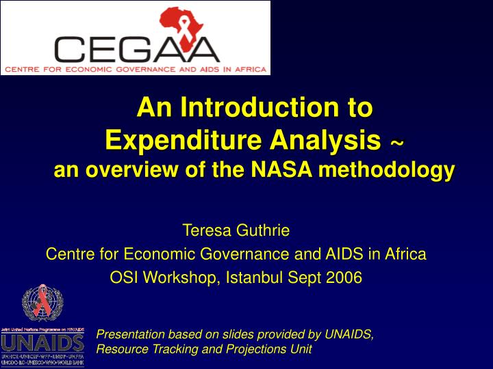 an introduction to expenditure analysis an overview of the nasa methodology