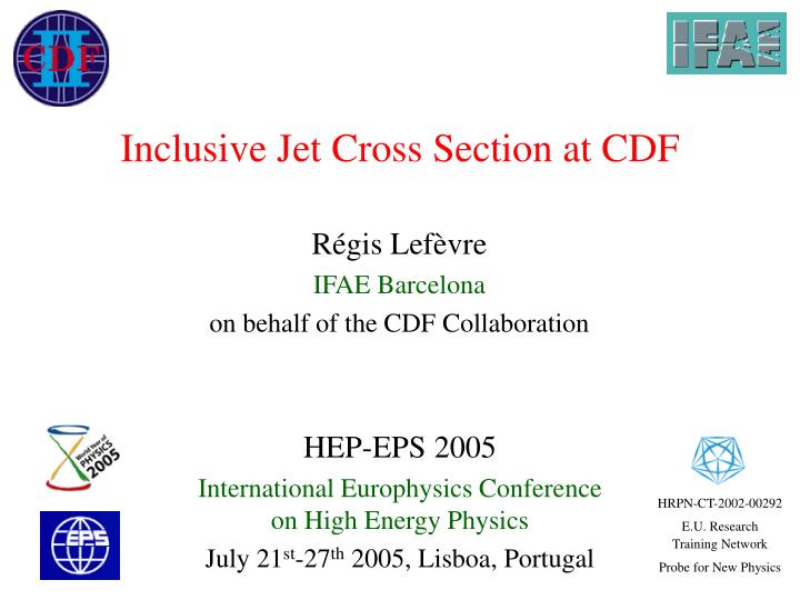 inclusive jet cross section at cdf