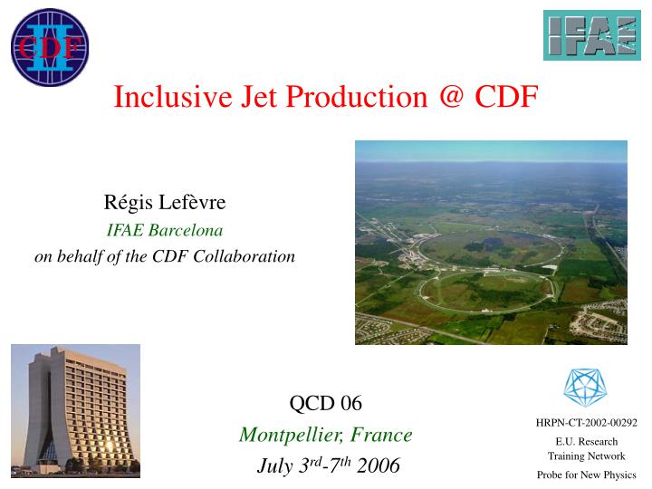 inclusive jet production @ cdf