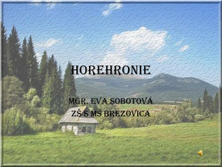 horehronie