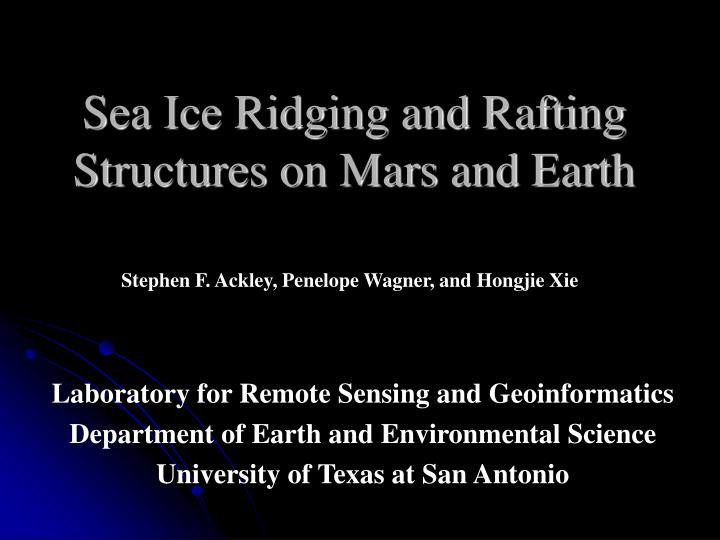sea ice ridging and rafting structures on mars and earth