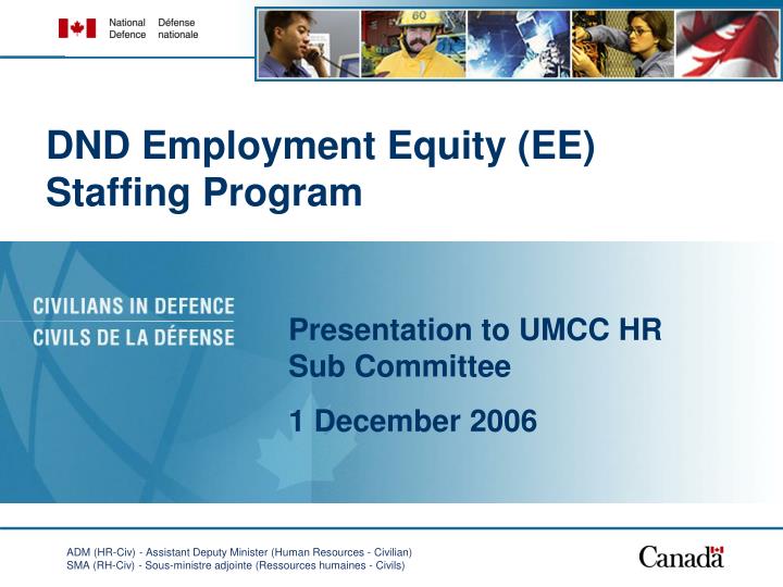 dnd employment equity ee staffing program