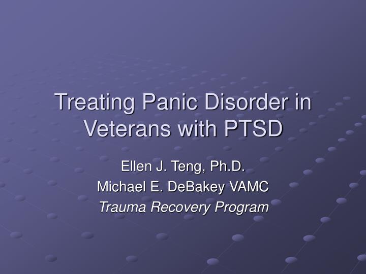 treating panic disorder in veterans with ptsd