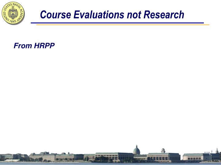course evaluations not research