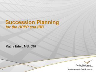 Succession Planning for the HRPP and IRB