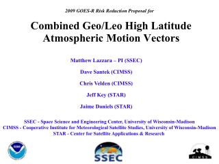Combined Geo/Leo High Latitude Atmospheric Motion Vectors