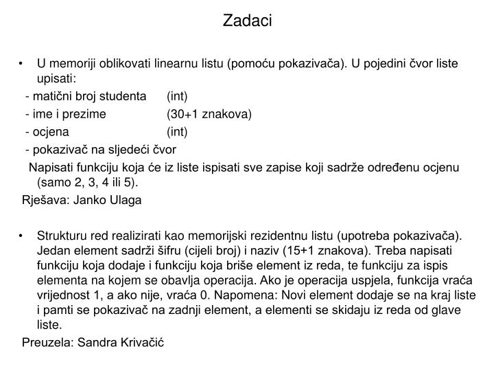 zadaci