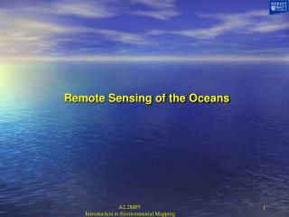 Remote Sensing of the Oceans
