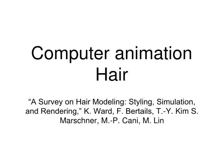 computer animation hair