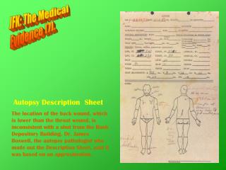 JFK: The Medical Evidence [7].