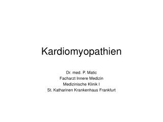 kardiomyopathien