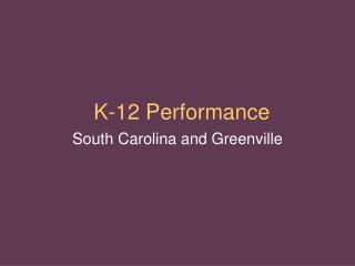 K-12 Performance