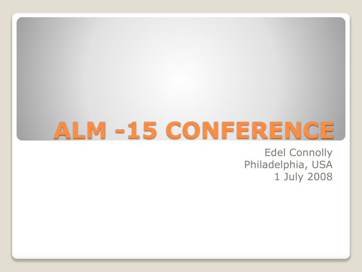 alm 15 conference