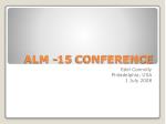 ALM -15 CONFERENCE - slide 1