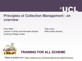 Principles of Collection Management : an overview