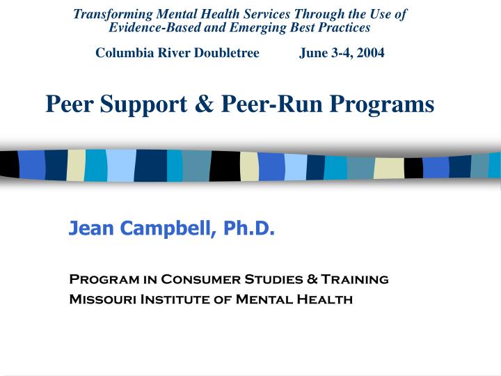 jean campbell ph d program in consumer studies training missouri institute of mental health