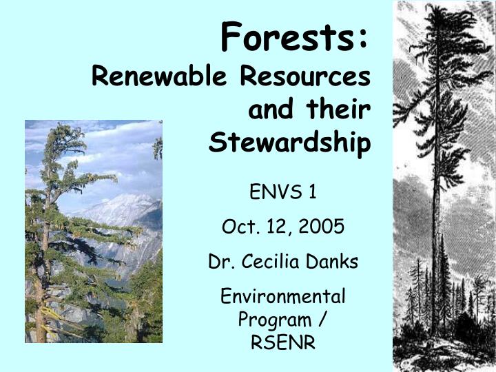 forests renewable resources and their stewardship