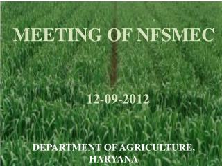 MEETING OF NFSMEC 12-09-2012