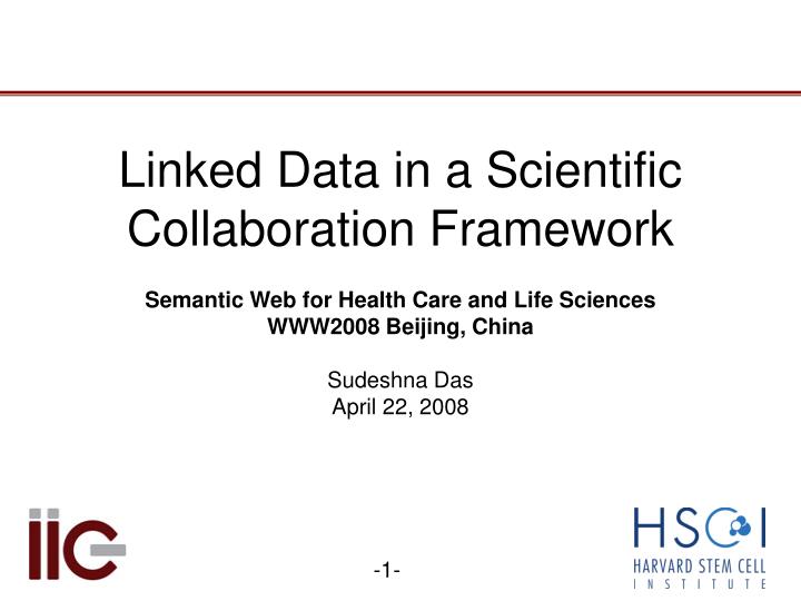 linked data in a scientific collaboration framework