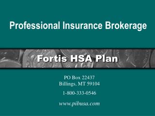 Fortis HSA Plan