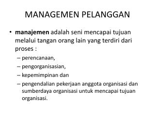managemen pelanggan