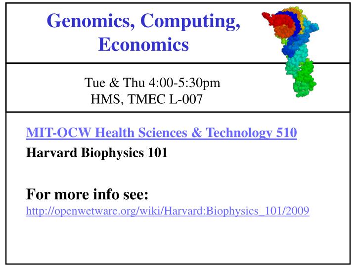 genomics computing economics