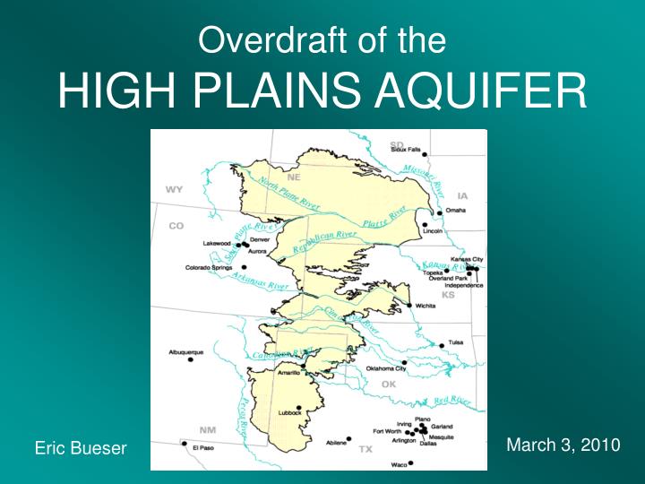 overdraft of the high plains aquifer