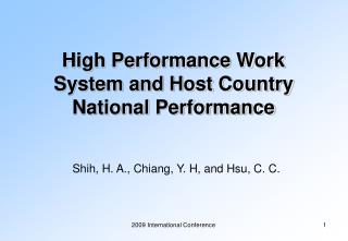 High Performance Work System and Host Country National Performance