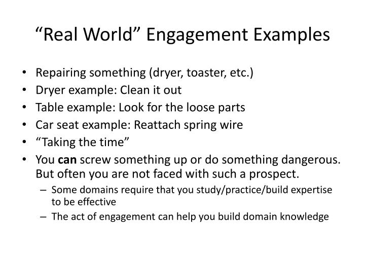 real world engagement examples
