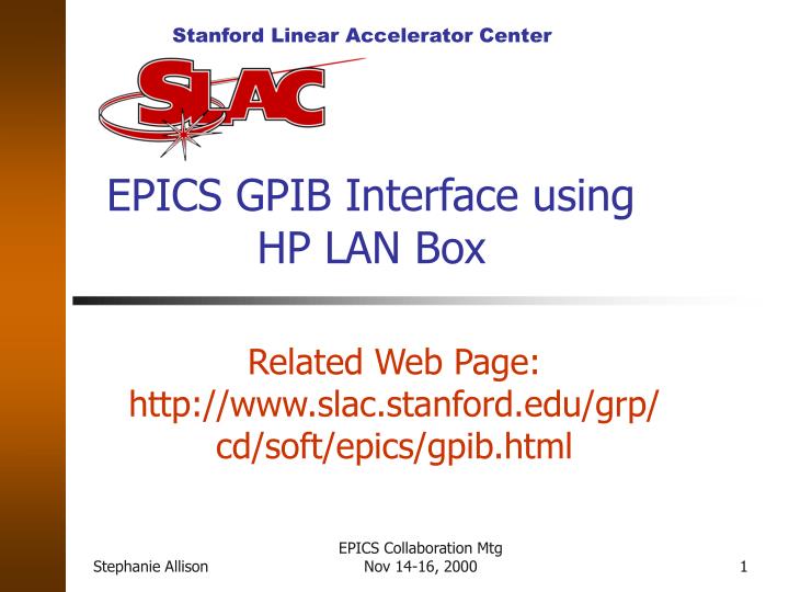 epics gpib interface using hp lan box