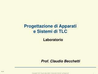 progettazione di apparati e sistemi di tlc