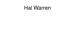 Hal Warren