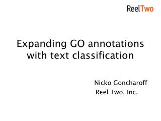 Expanding GO annotations with text classification