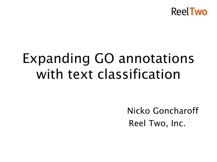 expanding go annotations with text classification