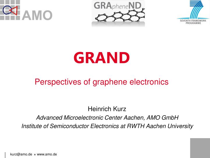 grand perspectives of graphene electronics