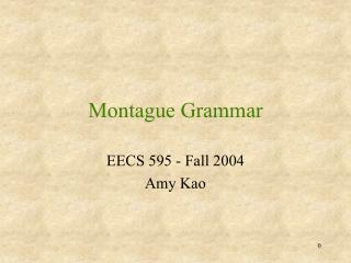Montague Grammar