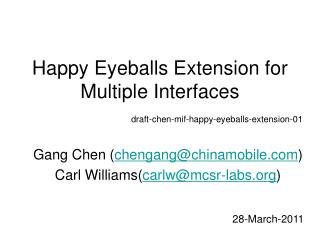Happy Eyeballs Extension for Multiple Interfaces