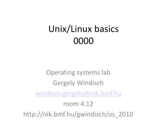 Unix/Linux basics 0000