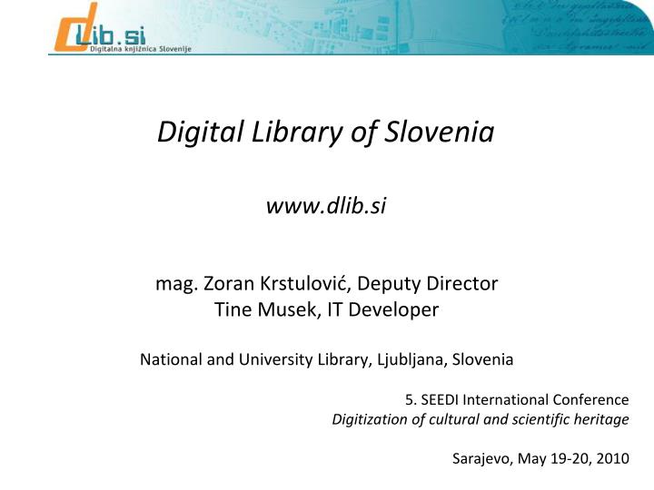 digital library of slovenia www dlib si