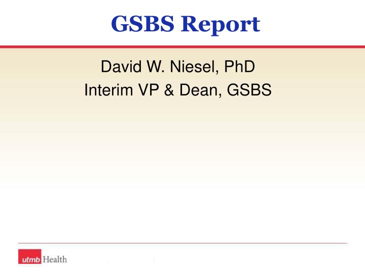 gsbs report