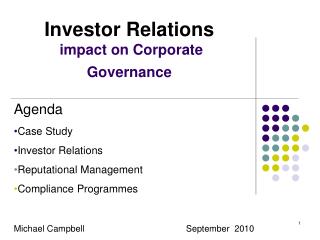 Investor Relations impact on Corporate Governance