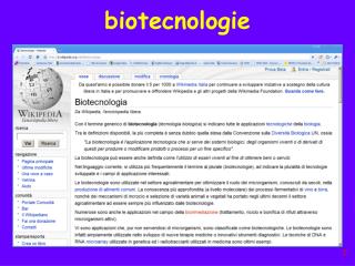 biotecnologie