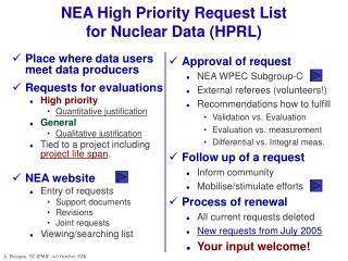 NEA High Priority Request List for Nuclear Data (HPRL)