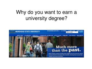 Why do you want to earn a university degree?
