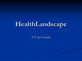 HealthLandscape