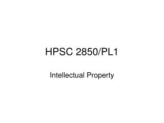 hpsc 2850 pl1