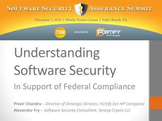 Understanding Software Security