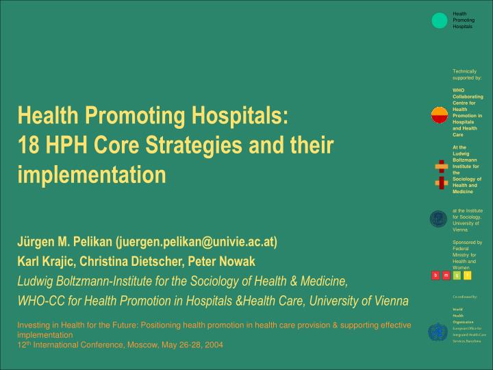 health promoting hospitals 18 hph core strategies and their implementation