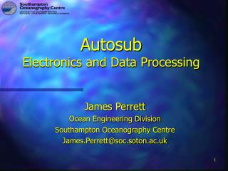 Autosub Electronics and Data Processing
